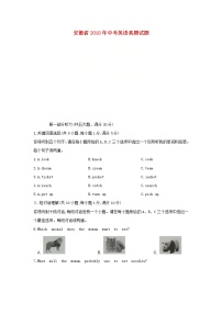 【中考真题】2018年中考英语真题 安徽省（含答案）