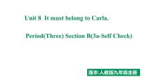 人教新目标九年级英语上册--Unit8 It must belong to Carla SectionB(3a-selfcheck)课件