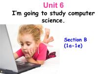 初中英语人教新目标 (Go for it) 版八年级上册Unit 6 I’m going to study computer science.Section B教课ppt课件