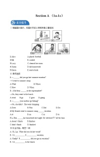 2020-2021学年Section A课时作业