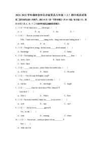 2021-2022学年湖南省怀化市新晃县九年级（上学期）期中英语试卷（word版 含答案）