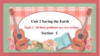 仁爱科普版九年级上册Topic 2  All these problems are very serious.背景图课件ppt