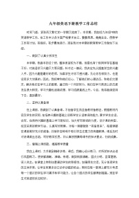 人教版英语九年级下册教学工作总结