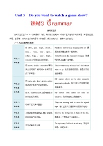 专题5.3 人教版八年级英语上册 Do you want to watch a game show Grammar知识点+练习题学案