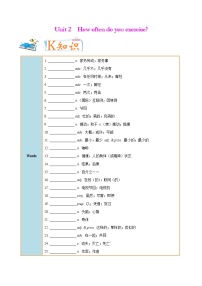 专题2.1 人教版八年级英语上册 How often do you exercie  SectionA知识点+练习题学案