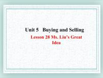 冀教版八年级下册Lesson 28 Ms. Liu's Great Idea教案配套课件ppt