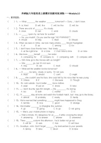 外研版八年级英语上册期末拓展培优训练——Module 10（无答案）