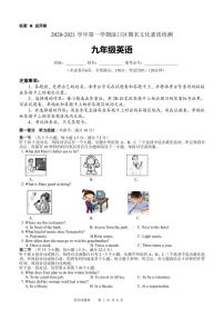 湖南省株洲市渌口区2020-2021学年九年级上学期期末考试英语试题PDF版含答案（不含听力原文和音频）