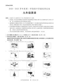 广东茂名高州市2030-2021学年九年级上学期期中质量检测英语试卷含听力原文和答案无音频