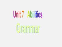 牛津译林版七年级下册Unit 7 AbilitiesGrammar背景图ppt课件