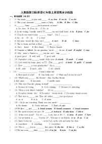 期末综合训练题  2021-2022学年人教版七年级英语上册（word版 含答案）