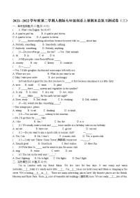 期末总复习测试卷（三）2021—2022学年外研版七年级英语上册（word版 含答案）