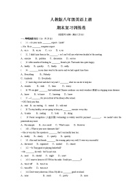 期末复习训练卷  2021-2022学年人教版八年级英语上册（word版 含答案）