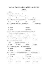 河北省石家庄市高邑县2021-2022学年九年级（上学期）期中英语试卷（Word版含答案）