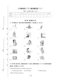 8年级英语（下）期末考试卷二