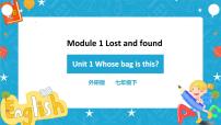 外研版 (新标准)七年级下册Unit 1 Whose bag is this?一等奖课件ppt