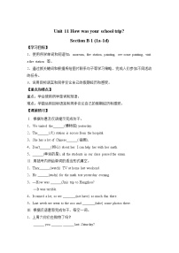 初中英语人教新目标 (Go for it) 版七年级下册Unit 11 How was your school trip?Section B导学案