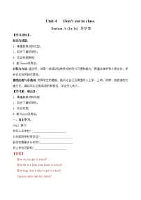 初中英语人教新目标 (Go for it) 版七年级下册Section A学案及答案