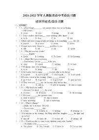 动词不定式-2021-2022学年人教版英语中考语法习题