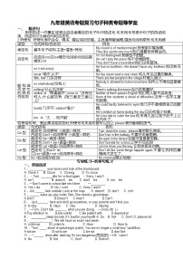 人教版九年级英语专题复习导学案：句子种类专题