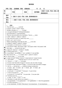 （人教版全册）九年级中考英语专题复习：英语名词代词学案