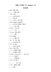 专题13八年级（下）Modules9～10（解析版）-2022年英语中考一轮复习考点透析（外研版)