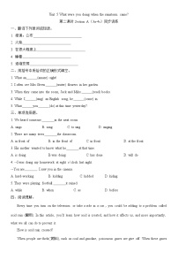 人教新目标 (Go for it) 版八年级下册Unit 5 What were you doing when the rainstorm came?Section A第二课时课时训练