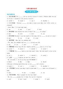 中考英语专题复习专题09《情态动词》考点综合集训(含详解)
