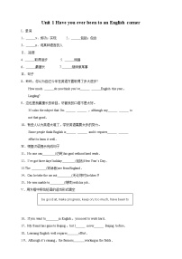 外研版 (新标准)九年级下册Module 7 English for you and meUnit 1 Have you ever been to an English corner?复习练习题