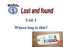 初中外研版 (新标准)Unit 1 Whose bag is this?课文内容ppt课件