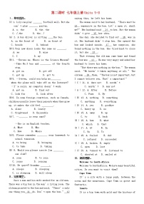 教材同步复习篇第2课时七上Units5_8试题冀教版
