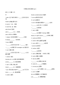 2022年牛津译林版中考英语核心词汇突破Day11（无答案）练习题