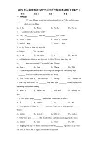 2022年云南省曲靖市罗平县中考二模英语试题(word版含答案)
