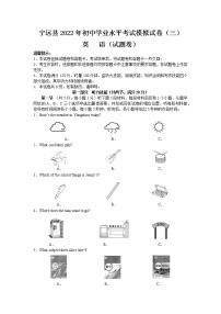 湖南省永州市宁远县2022年初中学业水平考试模拟英语试题（三）（无听力有答案）