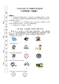 湖南省永州市宁远县2021-2022学年七年级下学期期中质量监测英语试题（含答案）