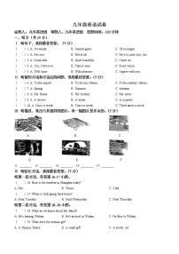 2022年吉林省长春市中考一模英语试题（无答案无听力）