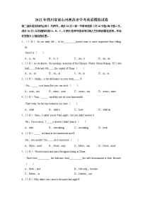 2022年四川省凉山州西昌市中考英语模拟试卷（无听力含答案）