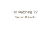 英语七年级下册Unit 6 I’m watching TV.Section B图片课件ppt