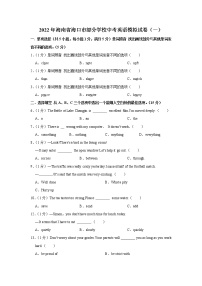 2022年海南省海口市部分学校中考英语模拟试卷（一）(word版含答案)