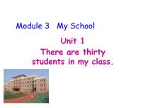 初中外研版 (新标准)Module 3 My schoolUnit 1 There are thirty students in my class.教学演示课件ppt