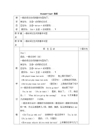 外研版 (新标准)七年级下册Unit 3 Language in use表格教案设计