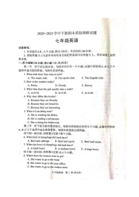 河南省济源市2020-2021学年七年级下学期期末质量调研英语试题及答案