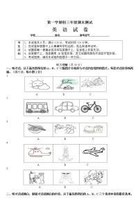 九年级上学期期末考试英语试题