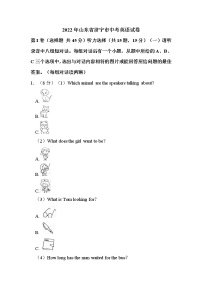 2022年山东省济宁市中考英语试卷解析版