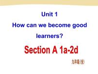 初中英语人教新目标 (Go for it) 版九年级全册Section A说课ppt课件