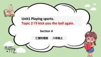初中英语仁爱科普版八年级上册Topic 2 I'll kick you the ball again.一等奖ppt课件