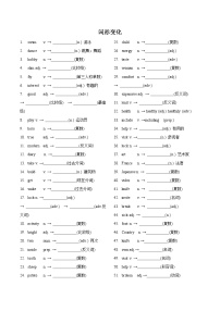 专题01 词形变化归纳-中考英语知识及解题技巧（牛津译林版）