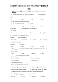 河北省邯郸市临漳县2021-2022学年八年级下学期期末英语试题(word版含答案)