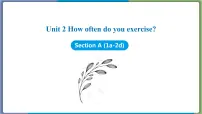 初中英语人教新目标 (Go for it) 版八年级上册Unit 2 How often do you exercise?Section A授课课件ppt
