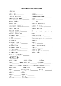 八年级英语下册Unit9单词短语周周清